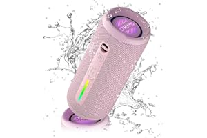 OHAYO Portable Bluetooth Speaker, IPX7 Waterproof Wireless Speaker with 24W Stereo Sound, Active Extra Bass, Bluetooth 5.3, RGB Lights, Up to 30H Playtime for Home, Outdoor, Party, Travel