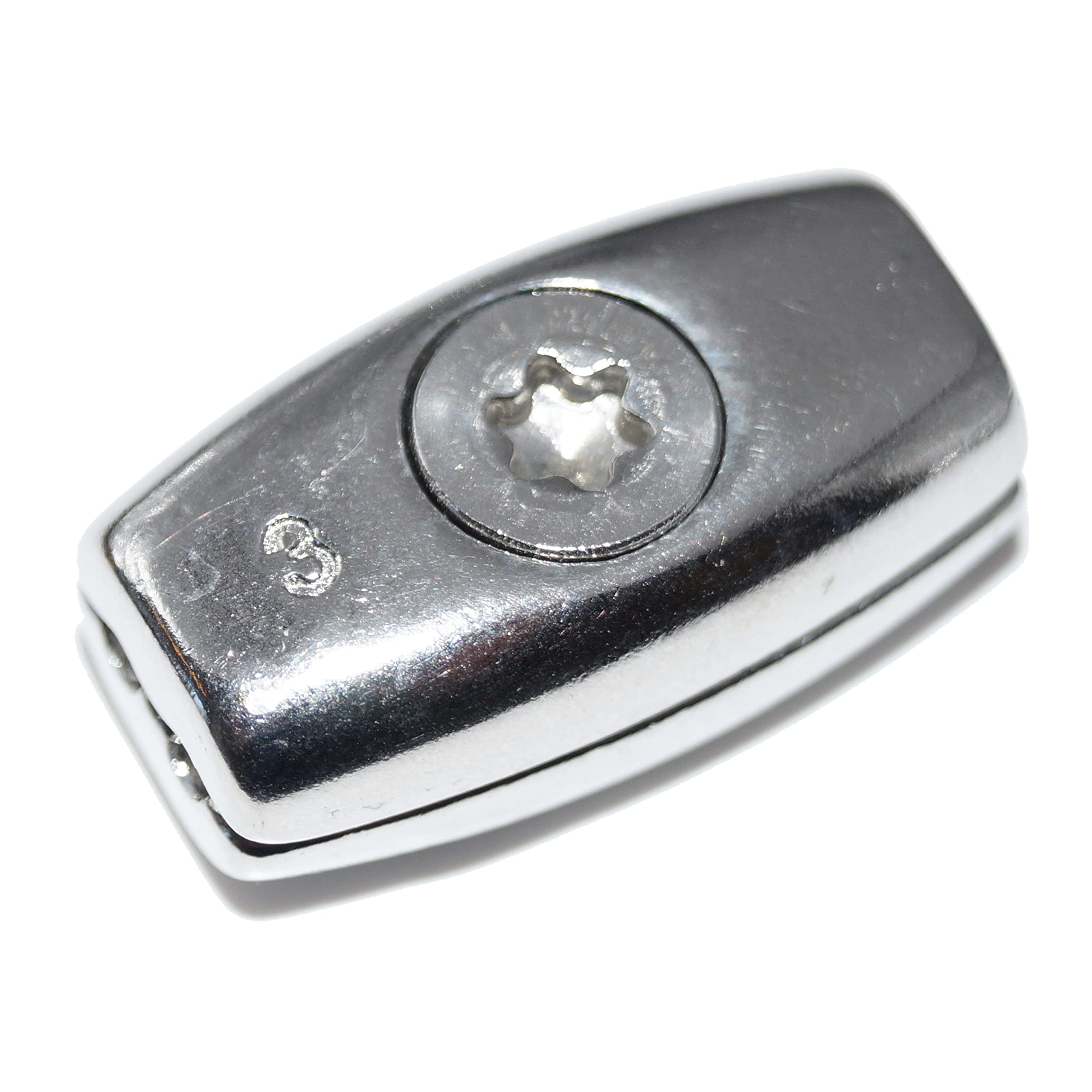 Wire rope clamp for wire rope, 3 mm, 2 pieces, EIFORM rope clamp, TX25, stainless steel, A4 NIRO, AISI 316 Nirosta