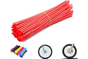 PPXIONG Spoke Skins Spoke Covers: 8-21 inch Rims Protector & Decoration for Dirt Bike | Bike | Bicycle | Wheelchair | Motorcycle - 72Pcs
