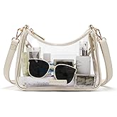 Missnine Clear Bag for Stadium Approved, Clear Crossbody Purse for Women Transparent Concert Handbag for Sport Stadium Events