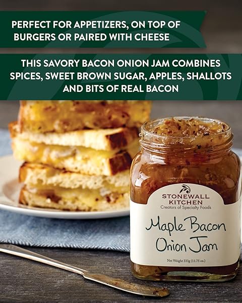STONEWALL KITCHEN MAPLE BACON ONION JAM, 11.75 OZ