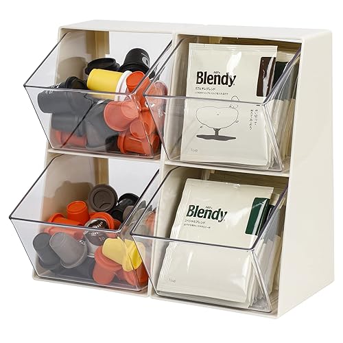 Tahaje Plastic Coffee Pod Holder, Clear Coffee Capsule Storage Organizer  for Home Office Desk, Counter, Coffee Bar Accessories Basket for K Cups,  Tea