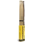 ProMark Rebound 5A Hickory Drumsticks, Acorn Tip, 3 Pairs + 1 FireGrain 5A | Rear-weighted 5A hickory drumsticks with an acorn tip for agile response. Value pack of 3 pairs plus a bonus FireGrain pair.