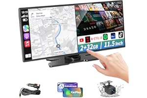Largest 11.5 inch Wireless CarPlay Screen for Car,Built-in N-etflix/YouTube/TikTok and other apps,A-pple CarPlay & Android Au