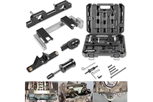 Bonbo 16PCS Engine Camshaft Timing Locking Tool Kit for BMW N20 N26 Engine, with Flywheel Holder & 7676 Oil Seal Repair Kit &