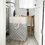 TIMEYARD Large Laundry Basket 75L 2-Pack Collapsible Tall Hampers Grey view 2