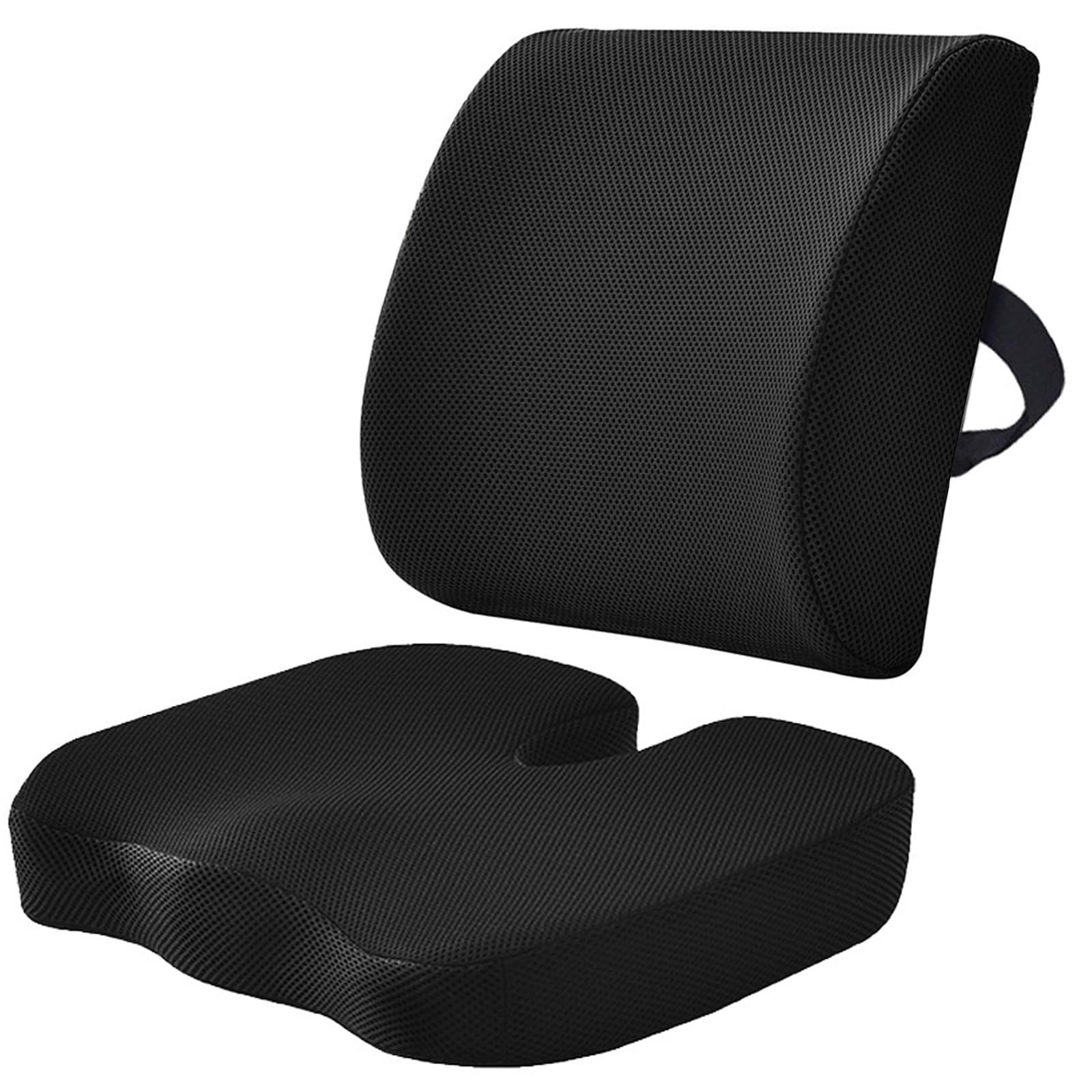 Photo 1 of WMM Seat Cushion & Lumbar Support Pillow for Office Chair, Car Seat Wheelchair Travel, Reduce Tailbone Pressure for Lower Back, Tailbone, Sciatica, Hip Pain Relief