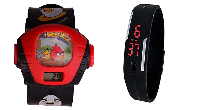 S S TRADERS-ANGRYBIRD AND LED DIGITAL WATCH FOR KIDS,GOOD GIFT ITEM FOR KIDS