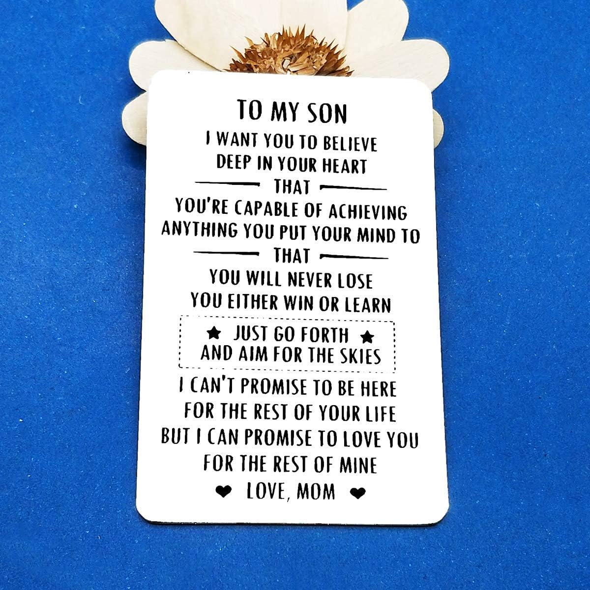 1pc To My Daughter Engraved Metal Wallet Insert Card Inspirational - View #7