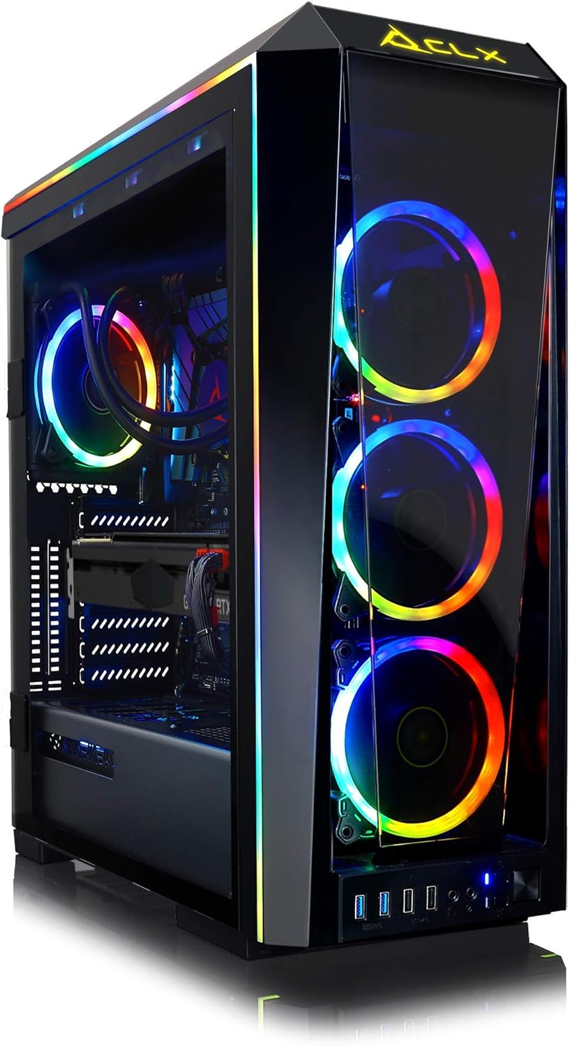 Amazon Com Clx Set Vr Ready Gaming Pc Liquid Cooled Intel Core I7 9700kf 3 60ghz 8 Core 32gb Ddr4 Rgb Geforce Rtx 70 Super 8gb 1tb Nvme Ssd 4tb Hdd Black Mid Tower Rgb Fans Edge