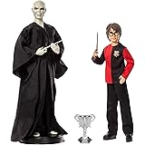 Harry Potter Collectible Doll 2-Pack, Gift Set with 12-inch Voldemort Doll and 10.5-inch Harry Potter Doll, with Film-Inspire