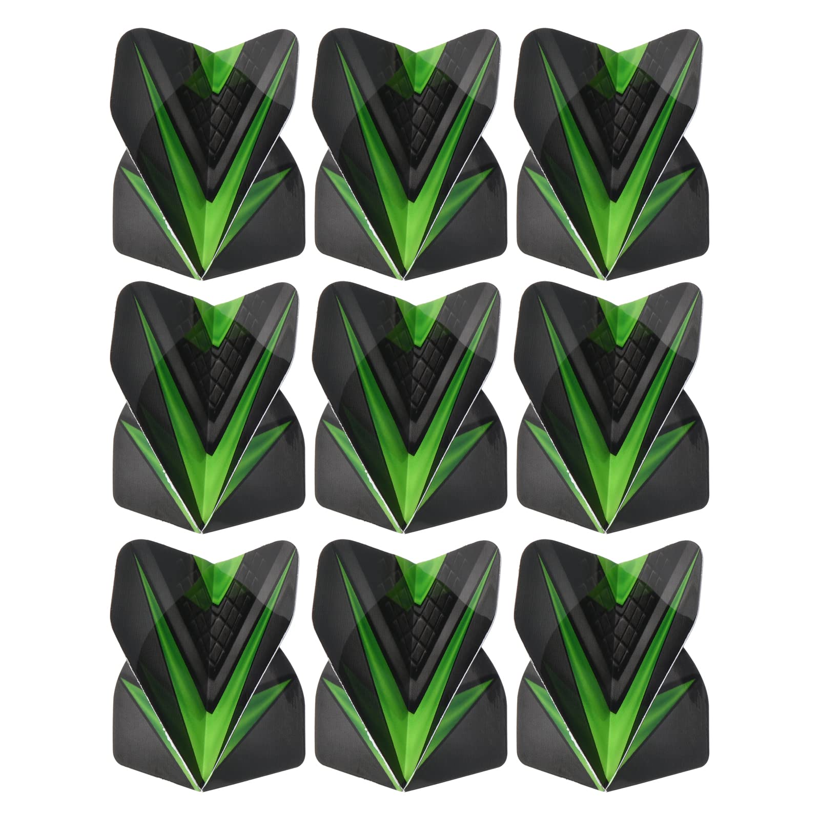 PATIKIL Dart Flights, 9 Pack PET Standard Darts Accessories Replacement Parts for Soft Tip Steel Tip, V Style, Black, Green