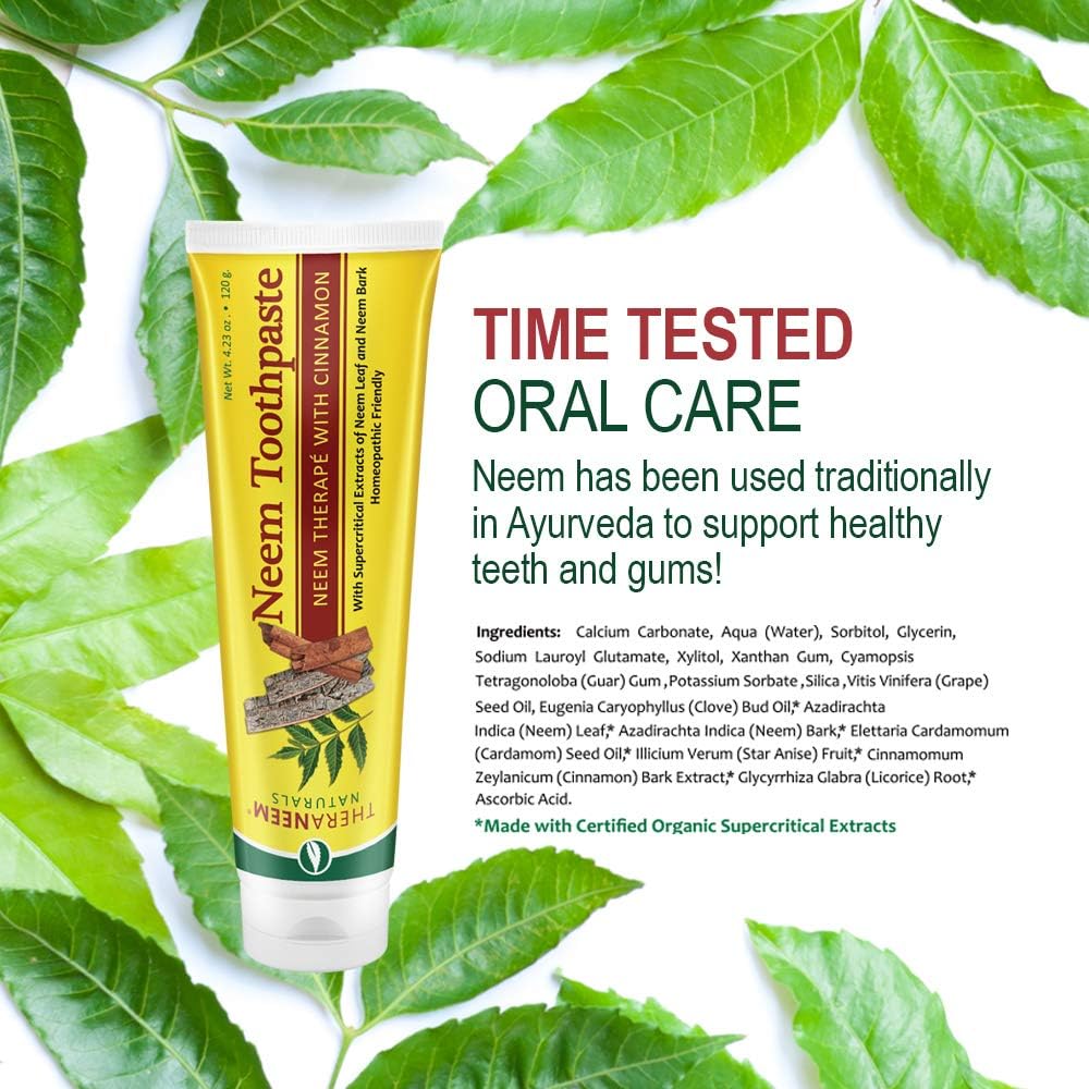 TheraNeem Neem Toothpaste Cinnamon, 0.17 kg BigaMart