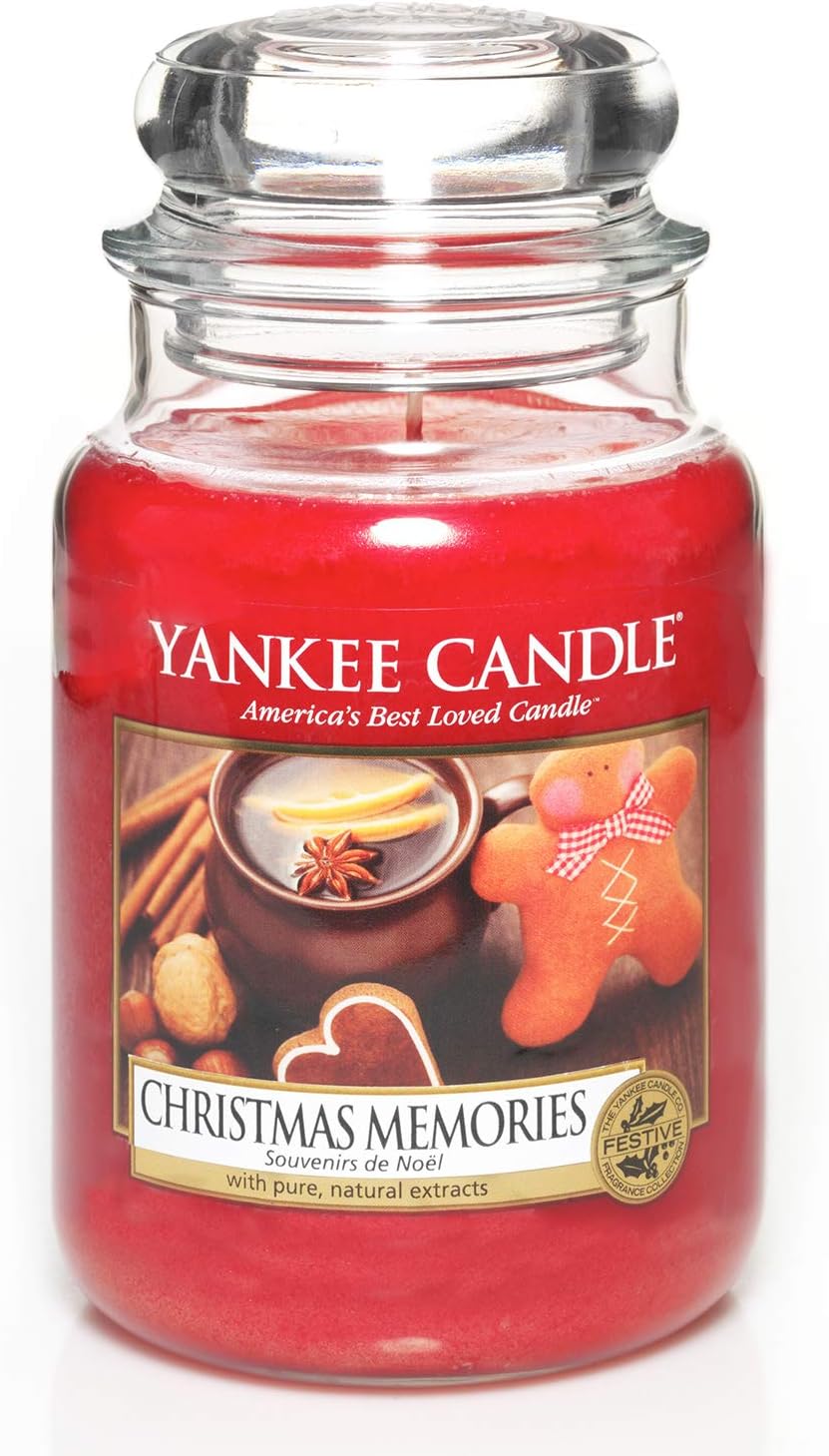 Amazon Com Yankee Candle Christmas Memories Large Jar Candle Home Kitchen