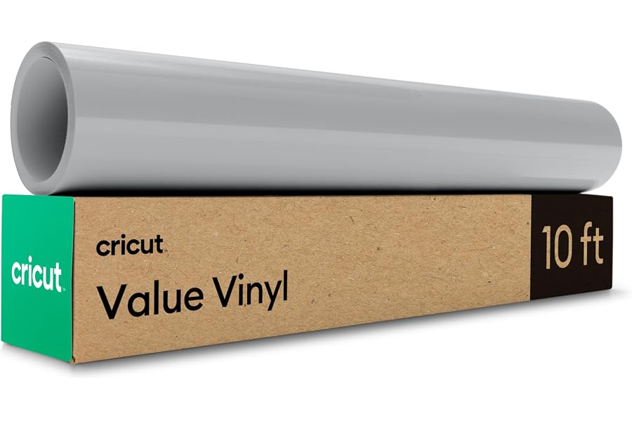 Cricut Value Permanent Vinyl, Gray (12 in x 10 ft)
