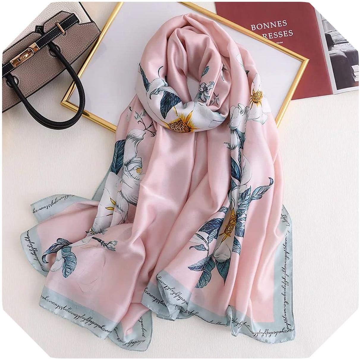 Classic women silk scarf female scarves ladies beach wrap chiffon shawl
