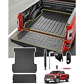 PWY Bed Mat & Tailgate Bed Liner for Ford F-150 (2015-2024 2025, 5.5FT) / F150 Lightning (2022-2025), TPE Heavy Duty Tailgate Protector + Truck Bed Mat, All Weather & Non Slip, Truck Stuff