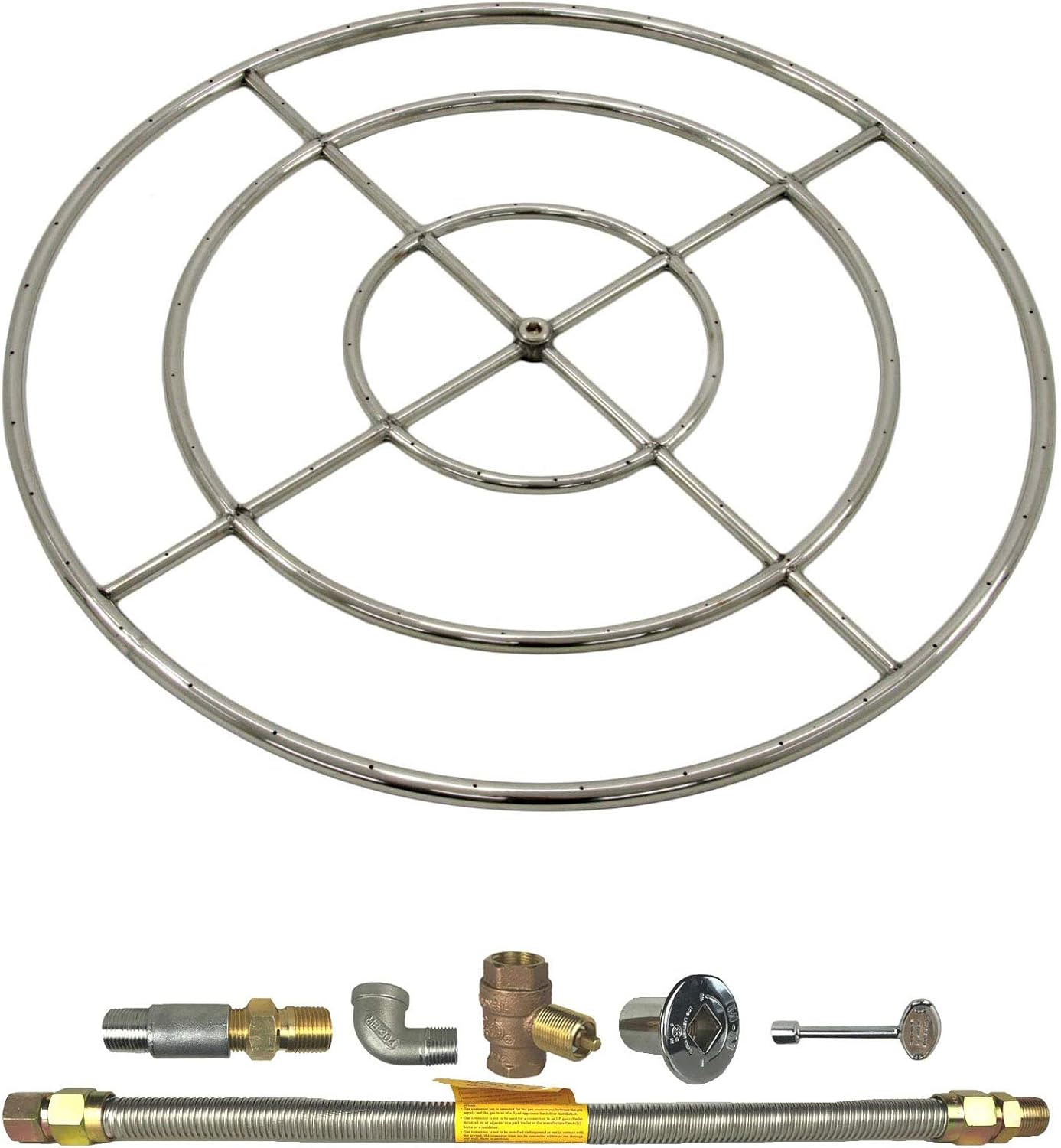 Spotix AFG Round Fire Pit Burner Kit (SSFR30KITLPMSCB