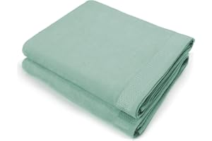 BEN KAUFMAN SALES CO Kaufman – Velour Solid Color Bath Sheets, Beach Towel, Pool Towel, 100% Cotton, 30''x60'', Absorbent Towel (2, Seafoam)