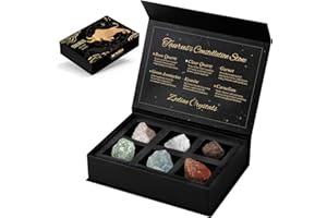 AOVILA Taurus Crystals Gift Set, Zodiac Signs Healing Crystals Birthstones with Horoscope Box Set Taurus Astrology Crystals Healing Stones Gifts