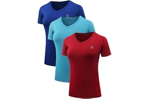 NELEUS Women's 3 Pack Compression Workout Athletic Shirt