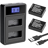 GKUGEYGO NP-W126 NP-W126S Battery and Charger, 2-Pack Replacement Battery Compatible with Fujifilm XM5 X100VI X100V XS10 XT30II XT30 XT20 XE4 A5 Cameras