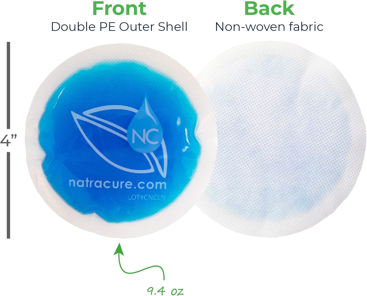 NatraCure 4" Circle Gel Ice Packs - 5 Pack Blue (Small Reusable Round Gel Cold Packs for kids injuries, breastfeeding, wisdom teeth, first aid, headaches, sinus and pain relief, tired eyes, arthritis): Health & Personal Care