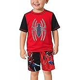 Marvel Boys Rash Guard Set - 2 Piece Spiderman Spidey & His Amazing Friends UPF50+ Swim Shirt & Swim Trunks for Boys (2T-12)