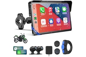WonVon Motorcycle CarPlay Screen with Android Auto – 7” Waterproof GPS, Pantalla para Moto, Apple CarPlay, Navigation System 