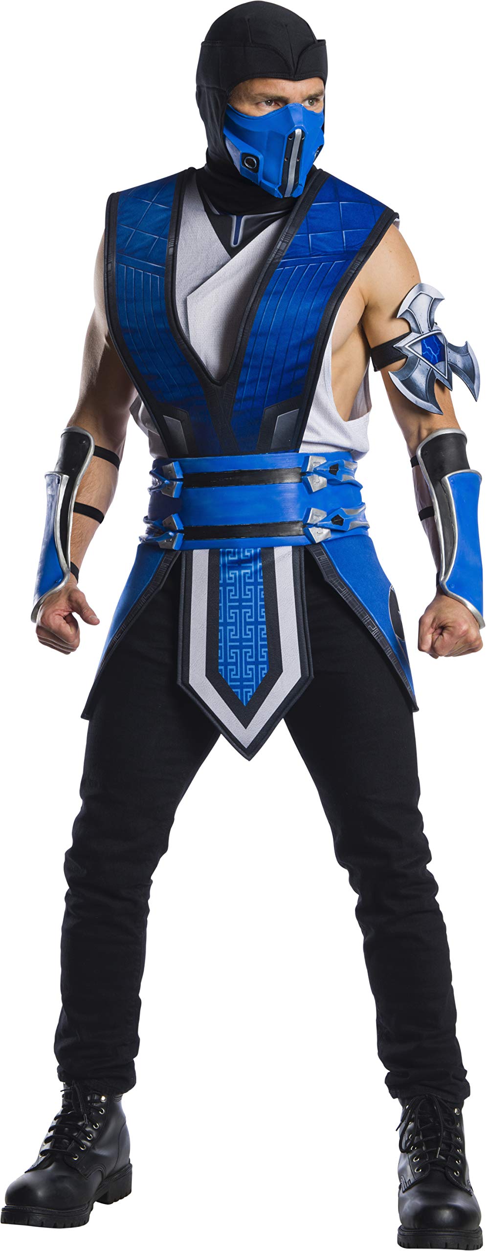 Rubies Men's Mortal Kombat 11 Sub Zero Costume Adult Sized, Shown, X-Large Blue
