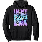 Girl In My Double Digits Era Retro 10 Year Old 10th Birthday Pullover Hoodie