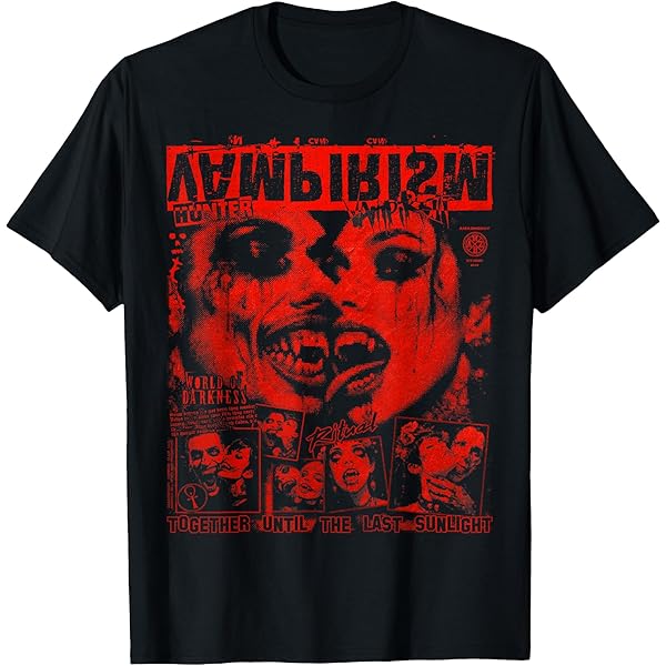 Amazon.com: Dark Gothic Black and Red Vampire Emo Y2K Grunge