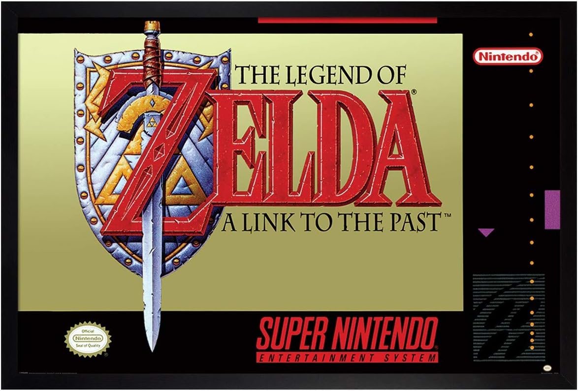 The Legend of Zelda Black Wooden Framed Maxi Poster 61x91.5cm
