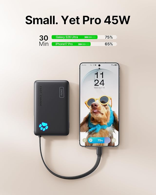 Power Bank, Piccolo 45W Ricarica Rapida 10000mAh Caricatore Portatile