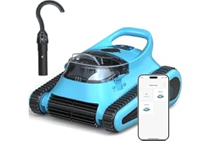HISION Cordless Pool Cleaners for Inground Pools: 180W Robot Vacuum Cleaner with App Control Sonar Navigation,Floor Wall & Waterline Climbing, 150-Min Runtime for Above Ground Pools up to 2000 Sq. Ft.
