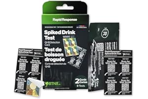 Rapid Response Spiked Drink Test - GHB Detection Card for Beverages, Easy to use, Avoid Drink Spiking, Drug Detection kit for