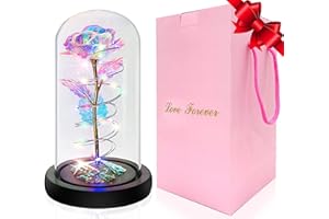 ZALIK Valentines Day Gifts for Her Galaxy Rose Gifts for Women Gifts for Mom Wife Forever Rose Flowers Personalized Gifts for Women Glass Rose Flower Gift Daughter Valentine Gifts