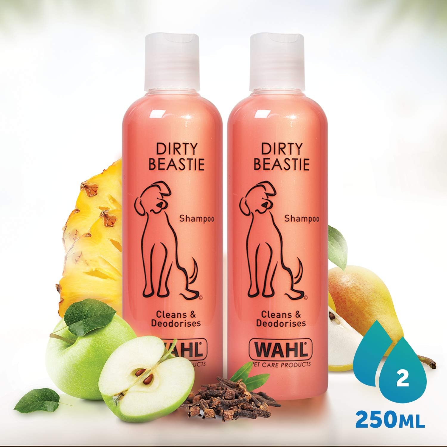 Wahl Dog Shampoo Dirty Beastie Shampoo for Pets, Pack of Two 250 ml Each Amazon.co.uk Pet Supplies