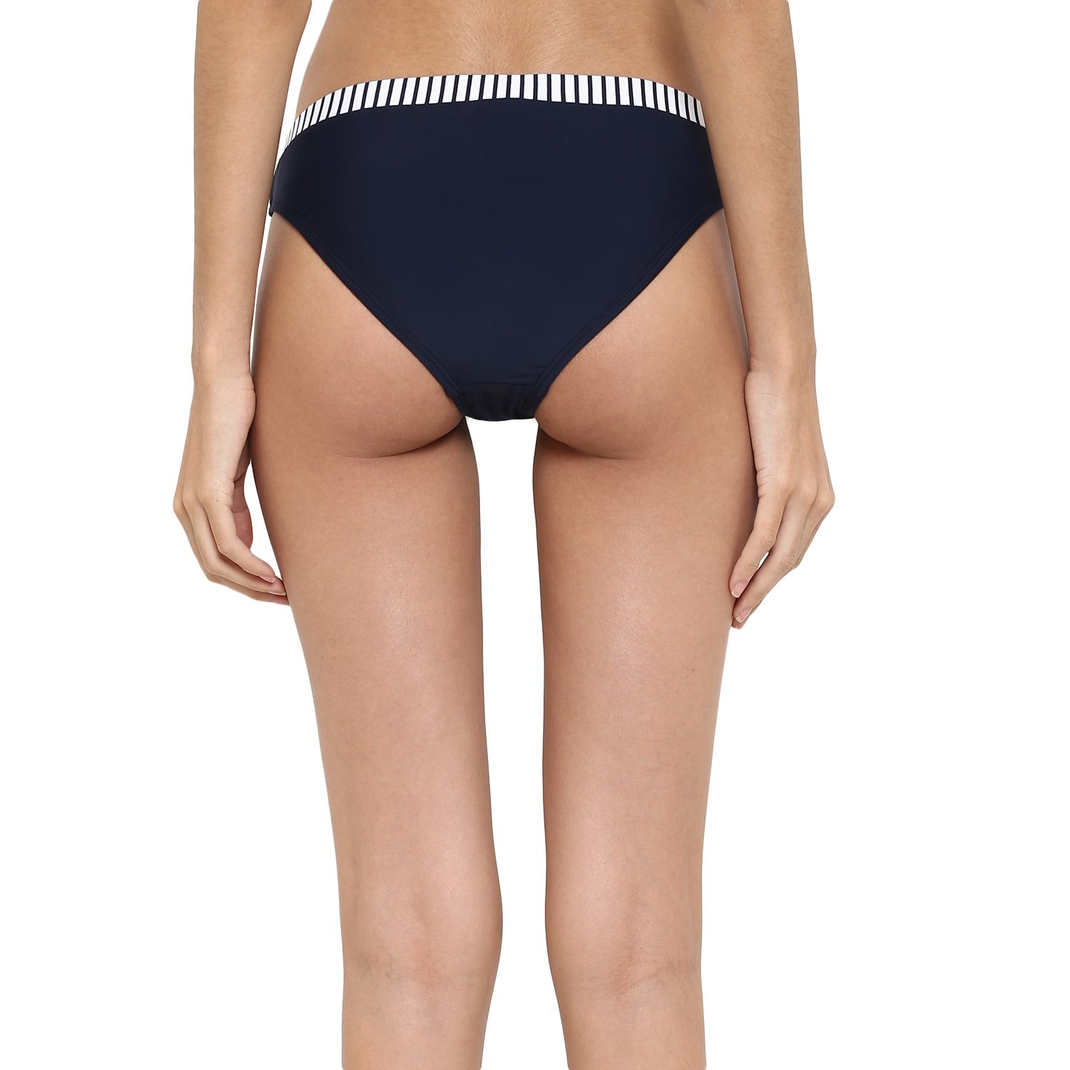 kvl womens solid bikini swimsuit bottom - navy