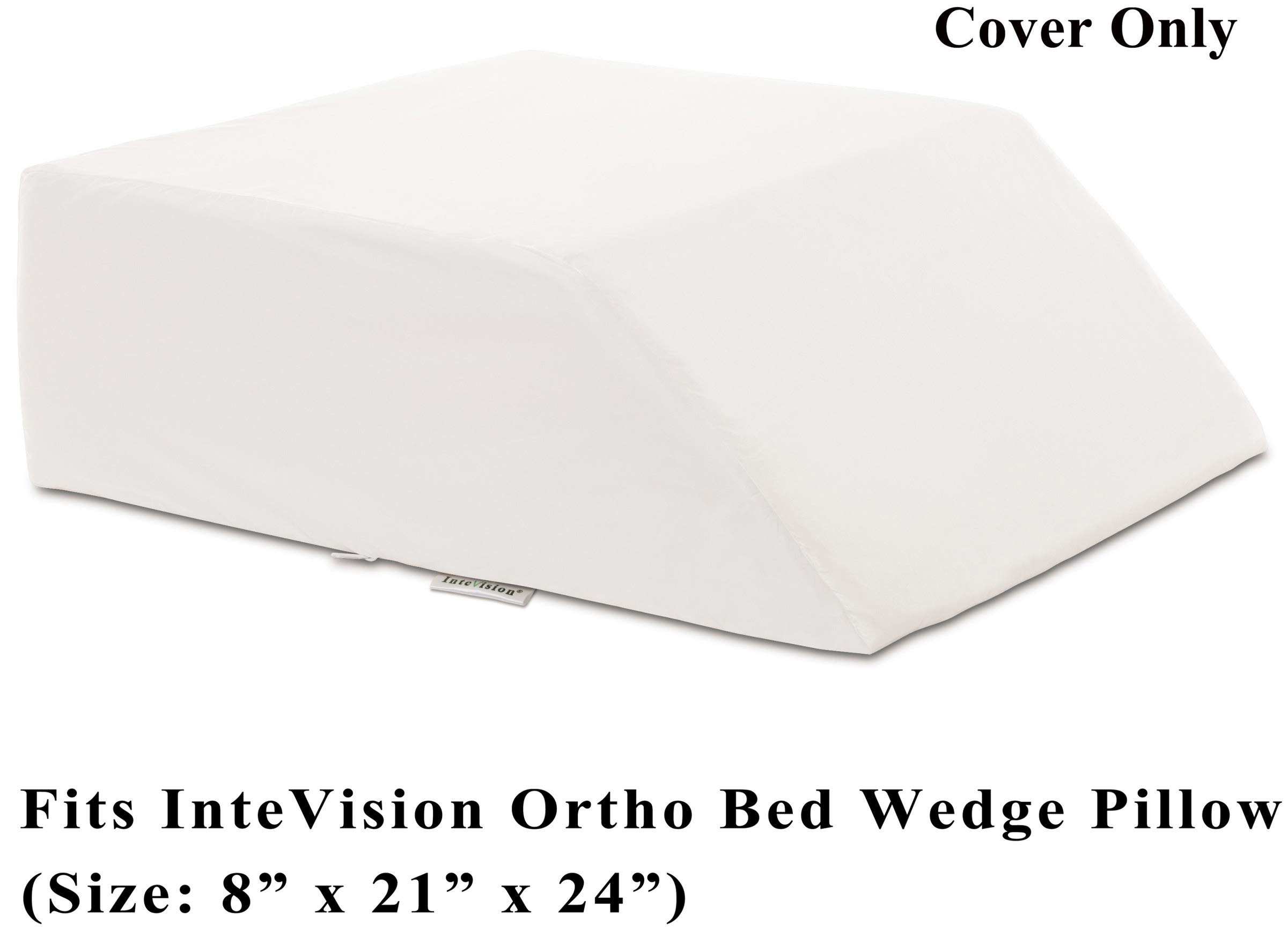 InteVision 400 Thread Count, 100% Egyptian Cotton Pillowcase. Designed to Fit The InteVision Ortho Bed Wedge Pillow (8