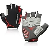 Souke Sports Mens Cycling Gloves with Gel Pads Half Finger Bike Gloves Lightweight Anti-Slip Shock-Absorbing for MTB Road Biking