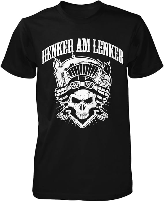 Henker Am Lenker TShirt Motorrad Bike Chopper Herren Sprüche Vatertag
