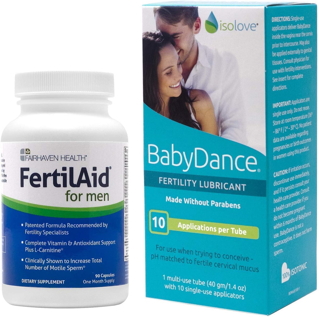 FertilAid for Men and BabyDance Fertility Lubricant Combo