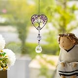 H&D HYALINE & DORA Sun Catcher Purple Crystal Tree of Life Rainbow Maker view 3