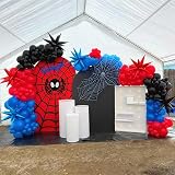 Isndare Red Blue Black Balloons 12 Inch Confetti Set 35 pcs Helium/Air view 7