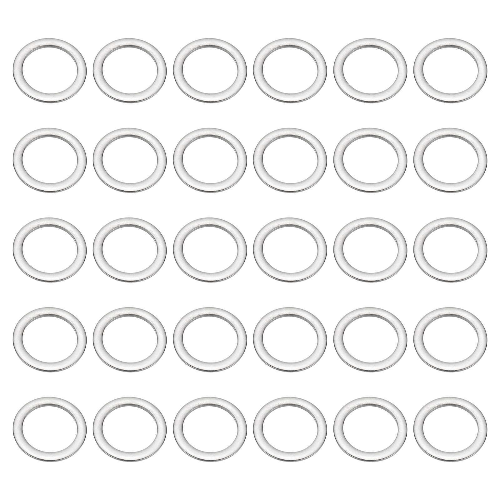 PATIKIL 304 Stainless Steel Flat Washer, 30 Pack 5/8" ID x 8/9" OD x 0.06" Thickness Metal Fender Washers Small Washers for Screws Bolts Assortment
