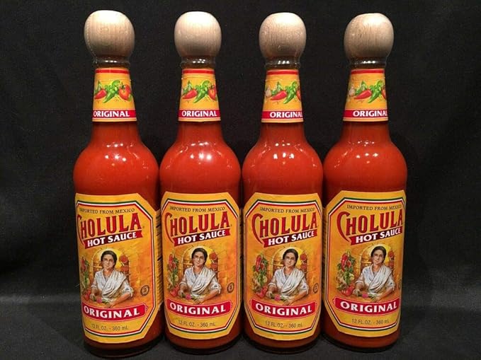 4 Lot Pack Cholula Mexican Hot Sauce Original Flavor 12 fl oz Bottles Mexico