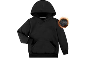 BIG ELEPHANT Boys Hooded Sweatshirt Fleece Pullover Hoodies Long Sleeve Warm Hoodie Sweatshirts with Pocket for Kids