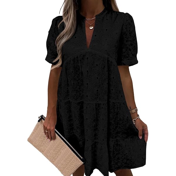 jewelry to wear with black and white dress Eyelet White Dress