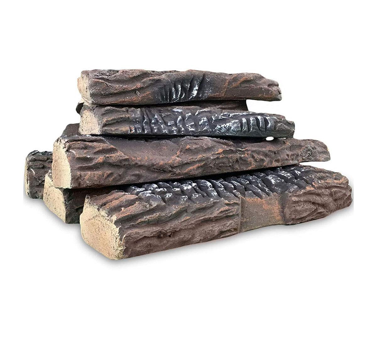 Regal Flame 10 Piece Ceramic Fireplace Wood Log Set Buy Online in United Arab Emirates at